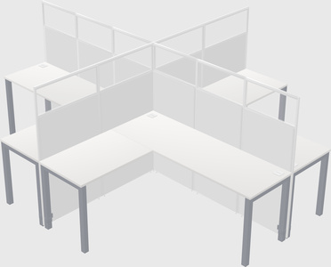 Cubicoli condivisi a forma di l