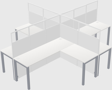 Cubicoli condivisi a forma di l