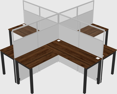 Shared l-shaped cubicles