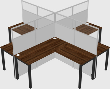 Shared l-shaped cubicles