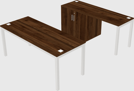Parallel desk + cabinet