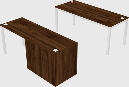 Parallel desk + cabinet