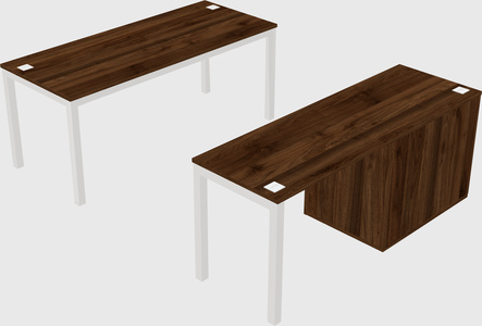Parallel desk + cabinet