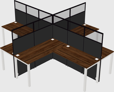 Shared l-shaped cubicles