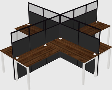 Shared l-shaped cubicles
