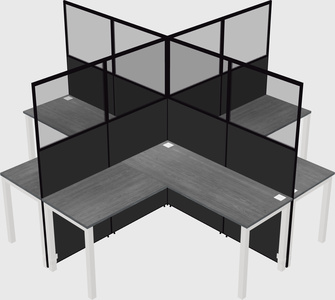 Shared l-shaped cubicles