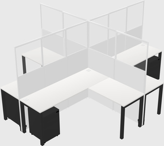Shared l-shaped cubicles
