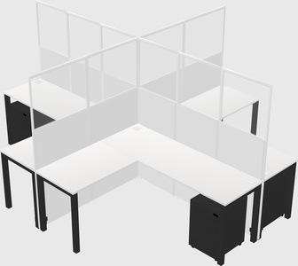 Shared l-shaped cubicles
