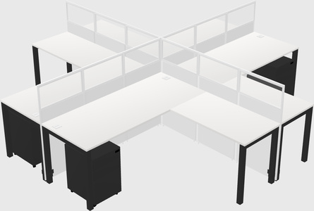 Shared l-shaped cubicles