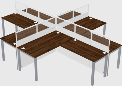 Shared l-shaped cubicles