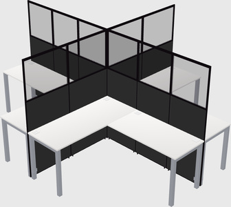 Shared l-shaped cubicles