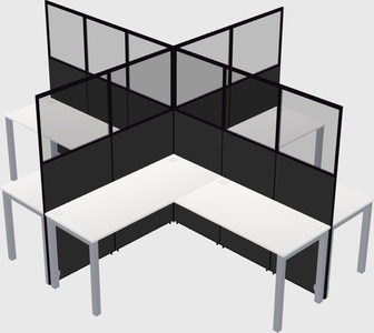 Shared l-shaped cubicles