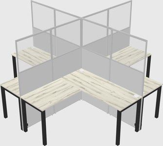 Shared l-shaped cubicles