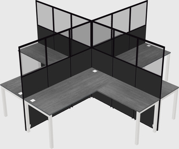 Shared l-shaped cubicles