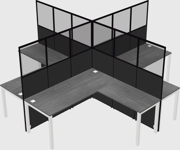 Shared l-shaped cubicles