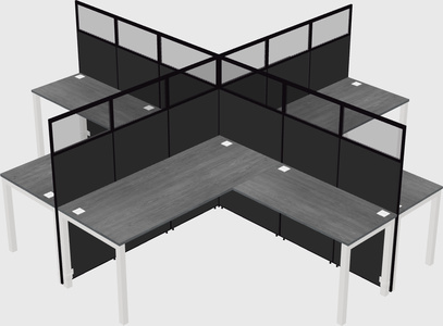 Shared l-shaped cubicles