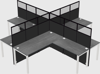 Shared l-shaped cubicles