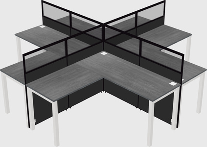 Shared l-shaped cubicles