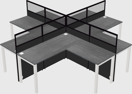 Shared l-shaped cubicles