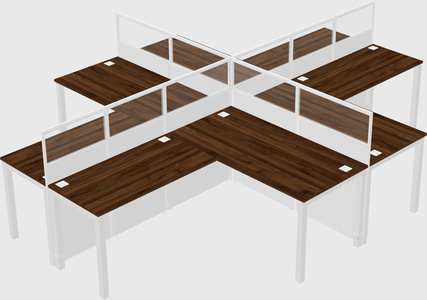 Shared l-shaped cubicles