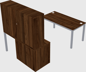Parallel desk + cabinet