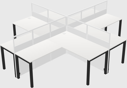 Shared l-shaped cubicles