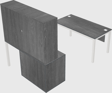 Parallel desk + file cabinet