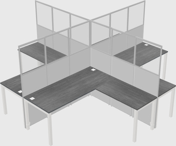 Shared l-shaped cubicles