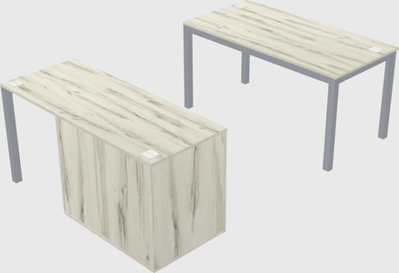 Parallel desk + cabinet