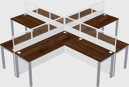 Shared l-shaped cubicles