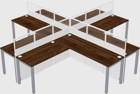 Shared l-shaped cubicles