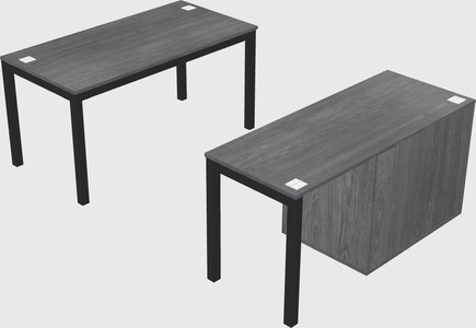 Parallel desk + file cabinet