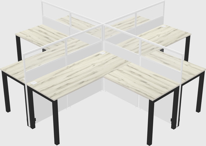 Shared l-shaped cubicles