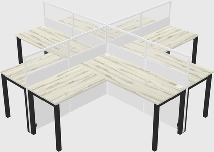 Shared l-shaped cubicles
