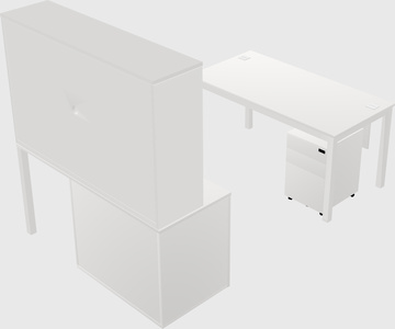 Parallel desk + cabinet