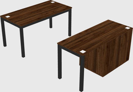 Parallel desk + cabinet