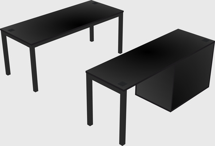 Parallel desk + file cabinet