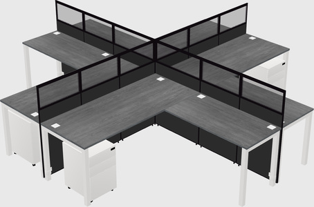 Shared l-shaped cubicles