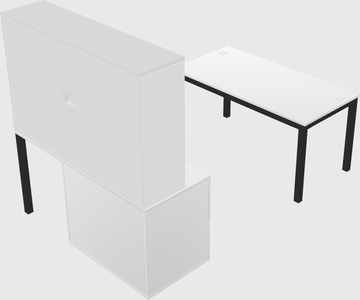 Parallel desk + file cabinet