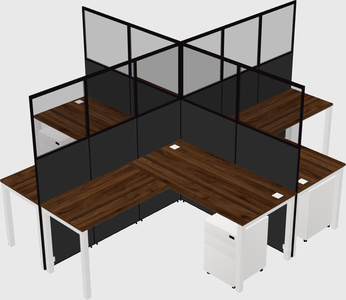 Shared l-shaped cubicles