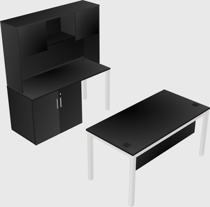 Parallel Desk + Cabinet