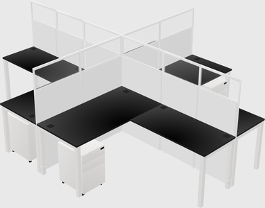 Shared L-shaped Cubicles