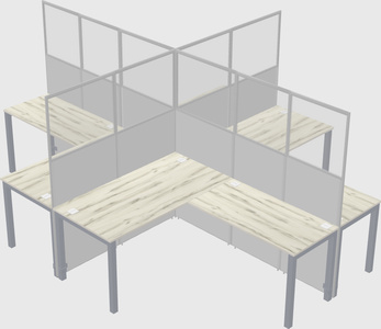 Shared L-shaped Cubicles