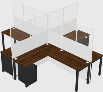 Shared L-shaped Cubicles