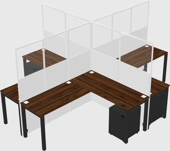 Shared l-shaped cubicles