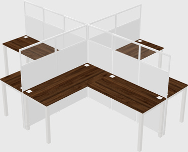 Shared l-shaped cubicles