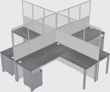 Shared l-shaped cubicles