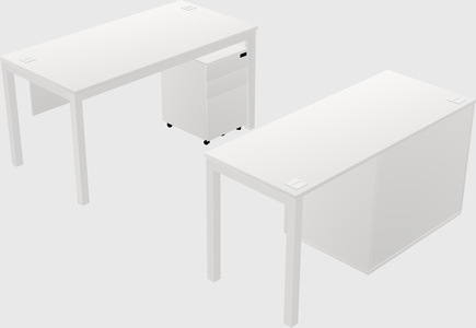 Parallel desk + cabinet