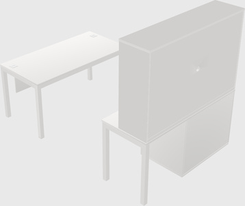 Parallel desk + cabinet