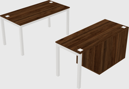 Parallel desk + file cabinet